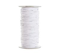 WedDecor 2.5MM 100M Round Elastic Cord, for Sewing Mask Elastic Band, 100 Metres DIY Soft Braided Sewing Elastic Rope, DIY Clothes Making Sewing & Knitting, Arts & Crafts, White Elastic Cord
