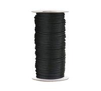 WedDecor 2.5MM 25M Round Elastic Cord, for Sewing Mask Elastic Band, 25 Metres DIY Soft Braided Sewing Elastic Rope, DIY Clothes Making Sewing & Knitting, Arts & Crafts, Black Elastic Cord