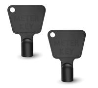 WedDecor 2 Pack Plastic Gas Meter Box Key - Triangle Utility Key for Electric Meter Box, Commercial Bins & Cupboards - Durable Black Utility Access Tool