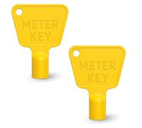 WedDecor 2 Pack Plastic Gas Meter Box Key - Triangle Utility Key for Electric Meter Box, Commercial Bins & Cupboards - Durable Yellow Utility Access Tool