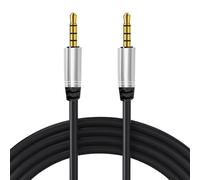 WedDecor 2 Pcs Aux Cable 3.5mm Nylon Braided Aux Lead Jack Male to Male Stereo Auxiliary Cable, 3.3ft/1m Lead Gold Audio Auxiliary Cord for Cars, Headphones, MP3 Players, Smartphones, Laptops