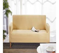 WedDecor 2 Seater Sofa Cover, High Stretch Sofa Cover, Anti-Slip Couch/Sofa Slipcover, Polyester Spandex Sofa Slipcover with Elastic Bottom Easy Fit, Washable Sofa Protectors - Ivory