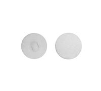 WedDecor 20.5mm Button Blanks Aluminum Cover Snaps with Plastic Back Tacks for Sewing Projects, Dress Making, Leathercrafts, Denims Shirts, White, 50pcs
