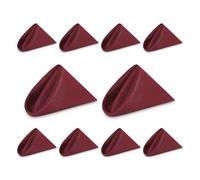 Weddecor 20 Inch Burgundy Cotton Polyester Table Napkin for Home, Hotel, Dinning, Wedding, Banquet, Party, Events, Hemmed Edges Lightweight & Machine Washable, 10pcs