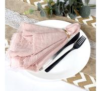 WedDecor 20 Inch Dusty Pink 100% Cotton 110GSM Table Napkin for Home, Hotel, Dining, Wedding, Banquet, Party, Events, Lightweight & Machine Washable, 6pcs