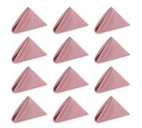 WedDecor 20 Inch Dusty Pink Cotton Polyester Table Napkin for Home, Wedding, Banquet, Hotel, Dinning, Party, Events, Hemmed Edges Lightweight & Machine Washable, 20pcs