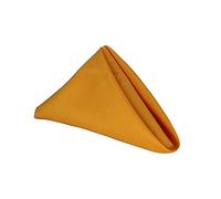 Weddecor 20 Inch Gold Cotton Polyester Table Napkin for Home, Hotel, Dinning, Wedding, Banquet, Party, Events, Hemmed Edges Lightweight & Machine Washable, 12pcs