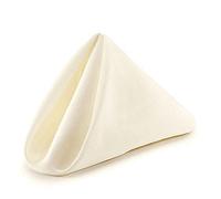 Weddecor 20 Inch Ivory Cotton Polyester Table Napkin for Home, Hotel, Dinning, Wedding, Banquet, Party, Events, Hemmed Edges Lightweight & Machine Washable, 4pcs