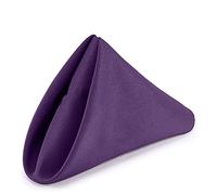 Weddecor 20 Inch Purple Cotton Polyester Table Napkin for Home, Hotel, Dinning, Wedding, Banquet, Party, Events, Hemmed Edges Lightweight & Machine Washable, 6pcs