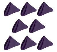 Weddecor 20 Inch Purple Cotton Polyester Table Napkin for Home, Hotel, Dinning, Wedding, Banquet, Party, Events, Hemmed Edges Lightweight & Machine Washable, 8pcs