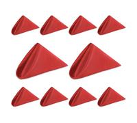 Weddecor 20 Inch Red Cotton Polyester Table Napkin for Home, Hotel, Dinning, Wedding, Banquet, Party, Events, Hemmed Edges Lightweight & Machine Washable, 10pcs
