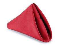 Weddecor 20 Inch Red Cotton Polyester Table Napkin for Home, Hotel, Dinning, Wedding, Banquet, Party, Events, Hemmed Edges Lightweight & Machine Washable, 12pcs