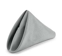 Weddecor 20 Inch Silver Cotton Polyester Table Napkin for Home, Hotel, Dinning, Wedding, Banquet, Party, Events, Hemmed Edges Lightweight & Machine Washable, 4pcs