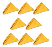 WedDecor 20 Inch Sunshine Yellow Polyester Table Napkin for Home, Hotel, Dining, Wedding, Banquet, Party, Events, Hemmed Edges Lightweight & Machine Washable, 8pcs