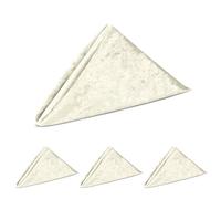 WedDecor 20 Inch Table Napkin Crushed Velvet Soft Fabric Hemmed Edges Dinner Napkins Lightweight & Machine Washable For Wedding, Dinning Home, Kitchen, Party, Banquet and Special Events, Ivory, 6pcs