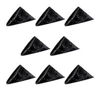 WedDecor 20 Inch Table Napkin Crushed Velvet Soft Fabric Hemmed Edges Dinner Napkins Lightweight & Machine Washable For Wedding, Dinning Home, Kitchen, Party, Banquet and Special Events, Black, 8pcs