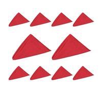 WedDecor 20 Inch Table Napkin Crushed Velvet Soft Fabric Hemmed Edges Dinner Napkins Lightweight & Machine Washable For Wedding, Dinning Home, Kitchen, Party, Banquet and Special Events, Red, 10pcs