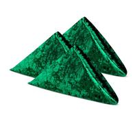 WedDecor 20 Inch Table Napkin Crushed Velvet Soft Fabric Hemmed Edges Dinner Napkins Lightweight & Machine Washable For Wedding, Dinning Home, Party, Banquet and Special Events, Emerald Green, 1pc