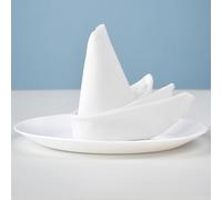 WedDecor 20 Inch White Cotton Polyester Table Napkin for Home, Hotel, Dinning, Wedding, Banquet, Party, Events, Hemmed Edges Lightweight & Machine Washable, 10pcs