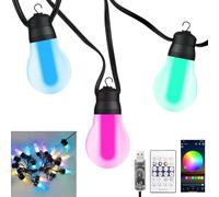 WedDecor 20 LED RGBIC Lollipop String Lights, 8 Metres USB-Powered Music Sync - Remote & App Control, 10 Operating Modes, Dimmable Multi-Colour Christmas Decorations Indoor/Outdoor Garden Patio
