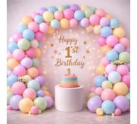 WedDecor 200pcs Pastel Balloons, Party Latex Balloon, 10 Inch Multicolour Macaron Balloons for Birthday, Baby Shower, Rainbow & Unicorn Theme Party, Wedding, Balloon Arch & Decorations