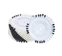WedDecor 200pcs Pearl Head Sewing Pins - Long Straight Black and White Pins for Flowers, Wedding, Quilting, Dressmaking, Knitting & DIY Crafts