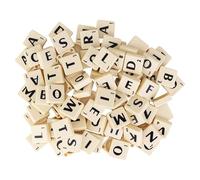 WedDecor 200pcs Plastic Alphabet Scrabble Letters for Crafts, Ivory