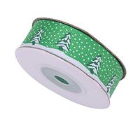 WedDecor 20MM Green Christmas Ribbon 10 Yards Xmas Tree for Gift Wrapping Bows Wreaths Crafting Party Decoration Celebrations Ribbons for Gift Wrapping Outdoor Decoration