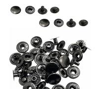 WedDecor 20mm S-Spring Press Studs 4 Part Snap Fasteners Sew Buttons for Leathercraft, Sewing, Jackets, Shirts, Fabric, Repair, DIY Projects, Gunmetal, 10pcs