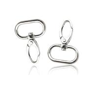 WedDecor 20mm Silver Lobster Claw Swivel Trigger Clips Snap Hook Bag Clasps, Durable, Lightweight for Webbing Straps, Backpack, Fastener Starp, Pet Collars and Bag Accessories, 2pcs