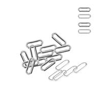 WedDecor 20mm Silver Oval Eyelets Grommets with Washers Brass for Leathercrafts, Canvas, Banner-Making, Stationary, Tourniquets, 100 Sets