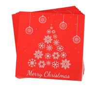 WedDecor 20pcs Christmas Napkins Set - 13-Inch Red Snowflake Printed, 2 Ply Paper Serviettes for Holiday Table Décor, Winter Party Supplies, New Year, Banquets & Christmas Accessories - Home Care