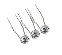 Weddecor 20pcs Clear Hair Pins with Large Diamante Rhinestone Crystal for Women Girls Curls and All Type of Hair Wedding Bridal Accessories