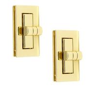 WedDecor 22mm x 40mm Twist & Turn Clasp Lock Round Closure Replacement Metal Fasteners Purse, Handbag, Leather, Art & Craft, DIY Projects, Gold, 2pcs