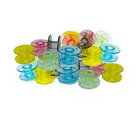 WedDecor 25 pcs Multicolour Sewing Machine Bobbins, Empty Plastic Bobbins Spool for Sewing Machine Fits Most Brands, Brother, Singer, Janome, Newhome, Juki, Consew