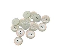 WedDecor 25mm Cream 2 Holes Small Round Resin Sewing Buttons for Needlework, Dressmaking, Children’s Projects Decorations, Arts and Crafts Embellishments, 20pcs