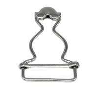 WedDecor 25mm Metal Dungaree Clip Fasteners - Buckles for Overalls, Workwear, Braces, Jumpsuits, Kid's Clothes, Handbags & DIY Clothing - Easy to Attach Buckles, Silver, 1pc