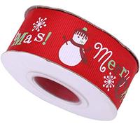 WedDecor 25MM Red Christmas Ribbon 10 Yards Xmas Tree for Gift Wrapping Bows Wreaths Crafting Party Decoration Celebrations Ribbons for Gift Wrapping Outdoor Decoration