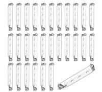WedDecor 25mm Silver Tone Brooch Pins with Back Bar Safety Clasp Locking, Secure Back Clasp for Jewellery Making, DIY Crafts, Corsages, Name Badges, Stationery, Bandages, Sewing, 50pcs