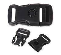 WedDecor 25mm x 67mm Black Plastic Buckles Adjustable Release Clasp and Slides for Webbing Straps, Tactical Bags, Pet Collar, DIY Making Luggage Strap, 50pcs