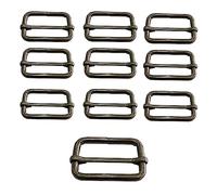 WedDecor 25pcs Metal Triglide Slider Replacement Rectangular Buckle for Repairing Belts, Webbing Straps, Backpack, Bag Accessories, DIY Art & Craft, 32mm, Gunmetal