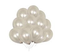WedDecor 25pcs Silver Latex Balloon 10" Large Helium Grade Balloons Birthday Balloons for Kids Party Anniversary, Wedding Decoration Event Supplies Accessories