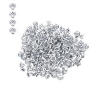 WedDecor 2mm Silver Brass Eyelets Grommets for Clothing, Baby Dolls, Sewing, Bags, Scrapbook, Leather Work, DIY Projects, Yoga Mat and Rust Proof, 100pcs