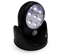 WedDecor 2pcs Battery Operated Black Motion Sensor Light with 7 LED Auto Detection ABS Plastic Rotating Head for Indoor Outdoor Stair Shed Porch Closet Or Bathroom Lighting Use