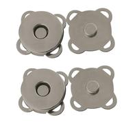 WedDecor 2pcs Gunmetal Black Magnetic Twist Turn Lock for Bags Round Snap Fastener Button Clasp Press Studs Sewing Accessory for Handbags, Purse Making, DIY Clothing, Leathercraft, Jacket, 18mm