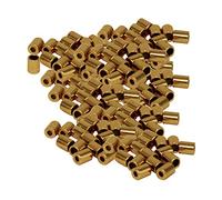 WedDecor 3.5mm Gold Bugle Beads Round Tube for Jewellery Making, Embellishments, Bracelets, Arts & Crafts, Necklace, Accessory (Gold, #200)