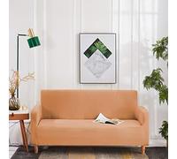 WedDecor 3 Seater Sofa Cover, High Stretch Sofa Cover, Anti-Slip Couch/Sofa Slipcover, Polyester Spandex Sofa Slipcover with Elastic Bottom Easy Fit, Washable Sofa Protectors - Tan