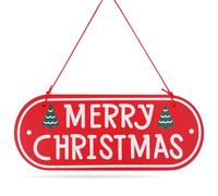WedDecor 30cm x 12cm Merry Christmas Wooden Wall Sign - Holiday Home Decor, Rustic MDF Tree Ornament, Door Hanger, Winter Party Decoration, Xmas Hanging Plaque