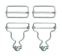 WedDecor 30mm Dungaree Buckle Clips with Rectangle Slider Buckle for Adjusting Straps, Suspender, Belts, Braces, Hand Bags, 4pcs