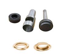 WedDecor 30mm Gold Eyelets and Grommets Hollow Hole Punch Fixing Hand Tool Set for DIY Craft Projects, Leathercrafts, Vinyl Banners, Pool Covers, 10pcs